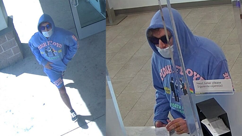 man robs fort lauderdale wells fargo, in pink floyd sweatshirt